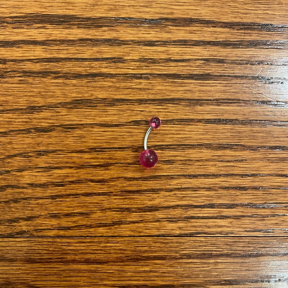 JEWELRY BOUTIQUE | Pink 14 Gauge Surgical Steel Belly Ring